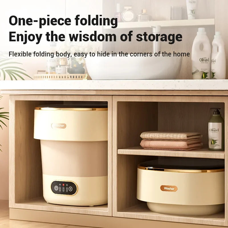 Foldable Portable Washing Machine — 13L, Spin Dryer, Compact