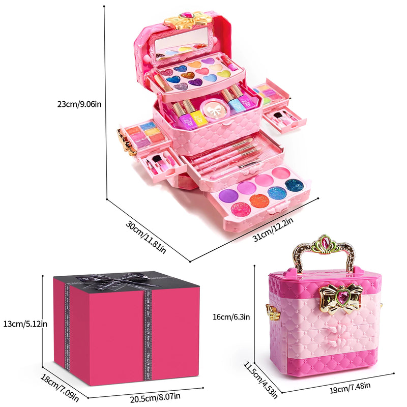 Children's Makeup Toy Set Safety Girl for 3-6 Year Old Little Girls Role-Playing Makeup Toy Birthday Gift