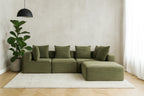 Sectional boneless Couch with L-Shape Chaise,Modern  Modular sleeper Sofa with Deep Seat, Upholstered Couches for Room
