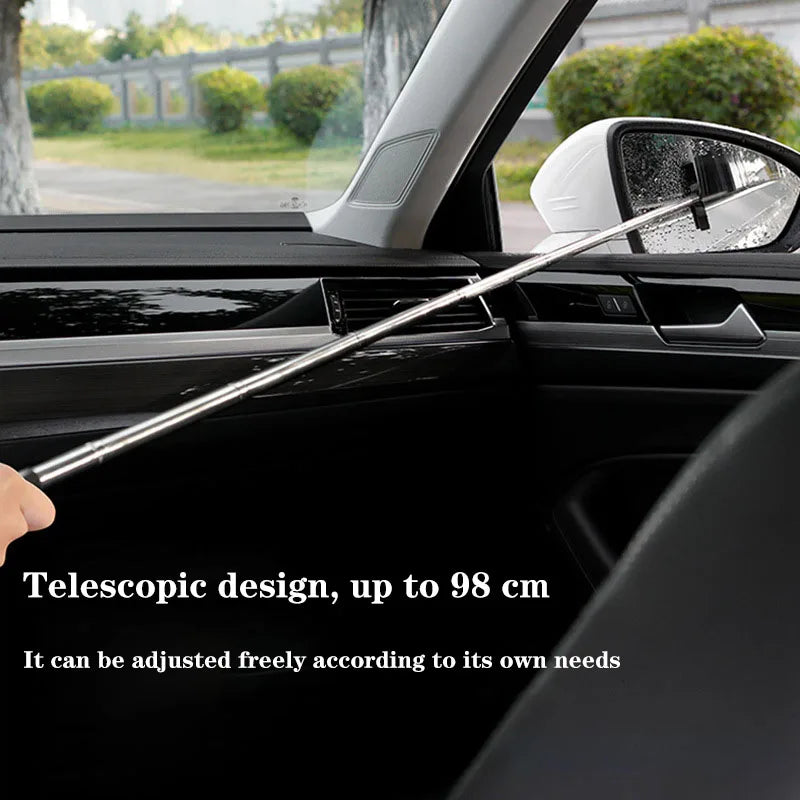Telescopic Car Mirror & Window Cleaning Tool — Mist Wiper Brush