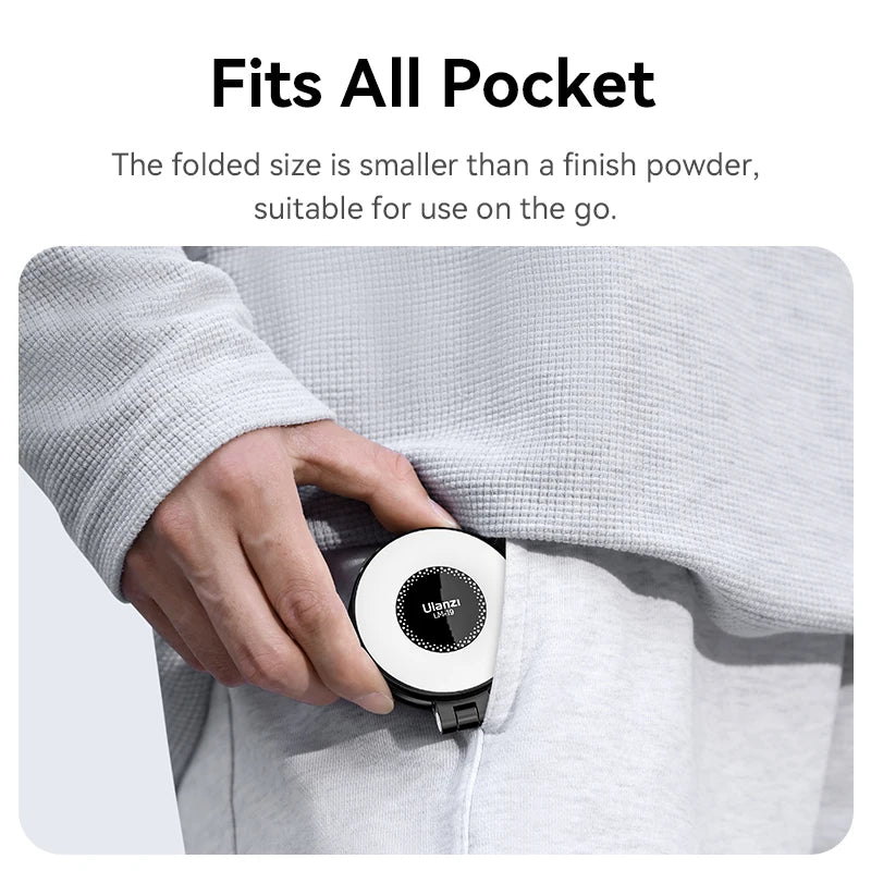 Ulanzi LM19 MagSafe Phone Fill Light — CRI 95+ Bi-Color for Vlogging