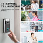 Smart WiFi Video Doorbell IP65 Waterproof - Kart It Up   - 41280617513047 