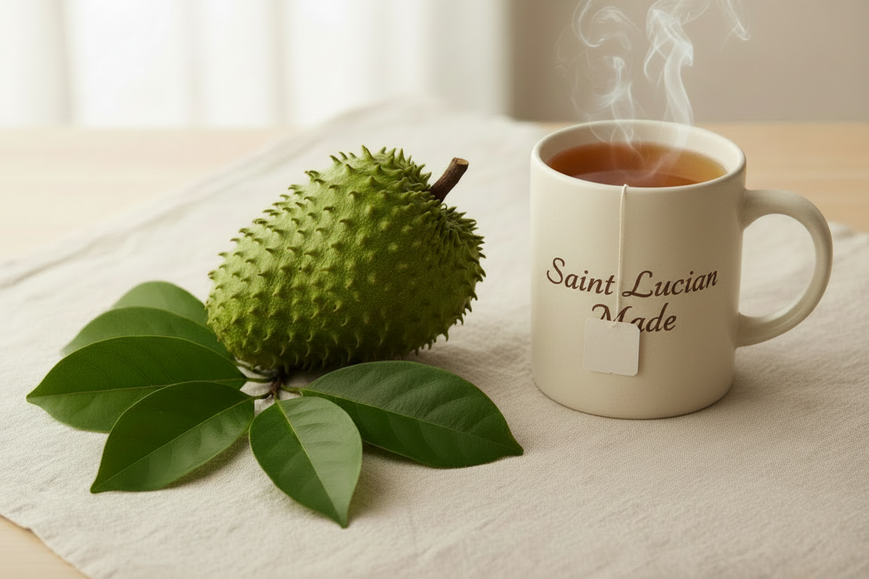 Tea Garden 758 Soursop Leaf Tea | Saint Lucian Herbal Tea | 12 Tea Sachets 24g | Immune Support & Relaxation