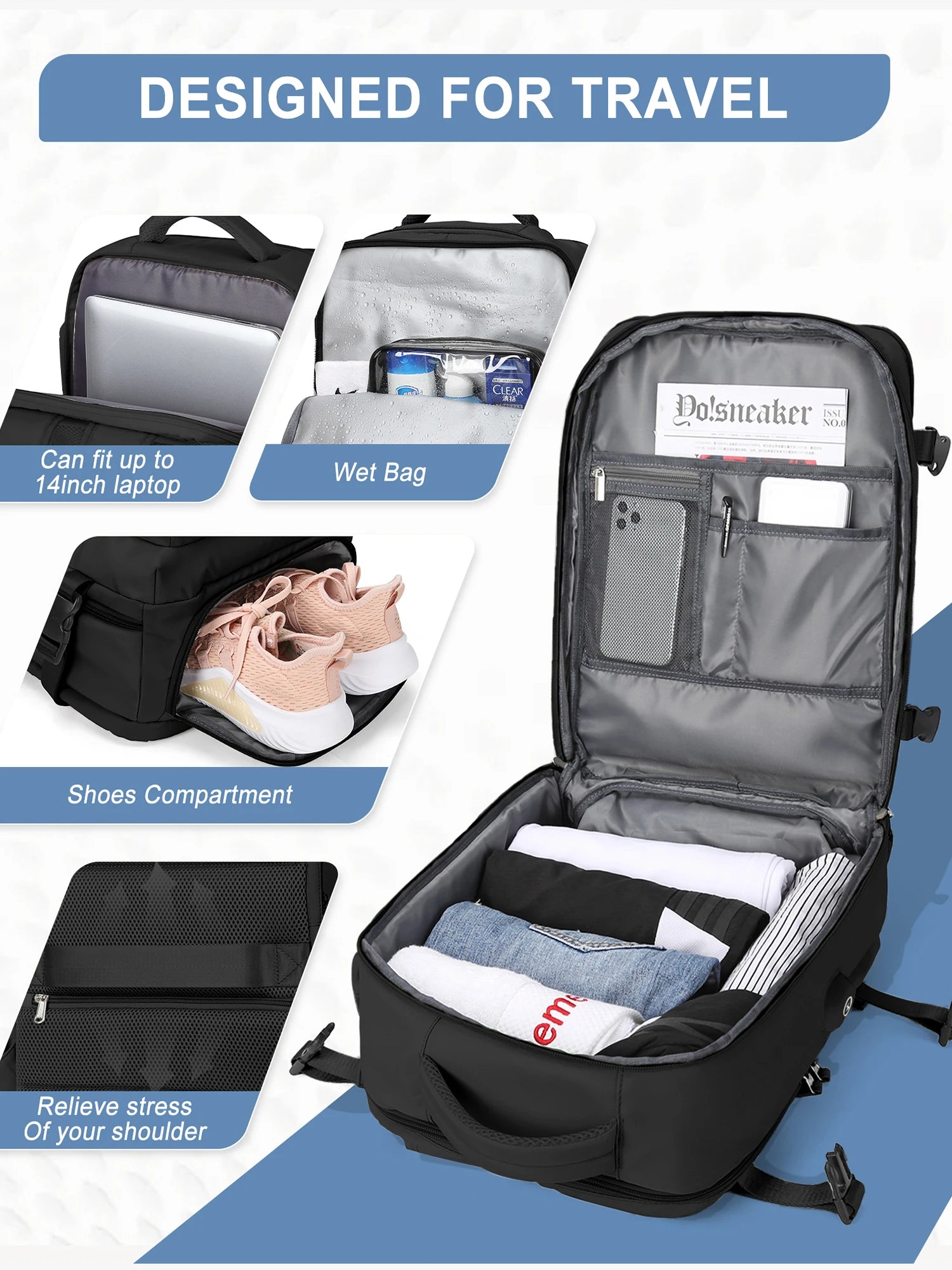 Travel Backpack for Women and Men - Kart It Up   -  