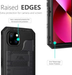 Waterproof Aluminum Metal Phone Case For iPhone 15 14 13 12 11 Pro Max XS XR 8 7 Plus 360 - Kart It Up   -  